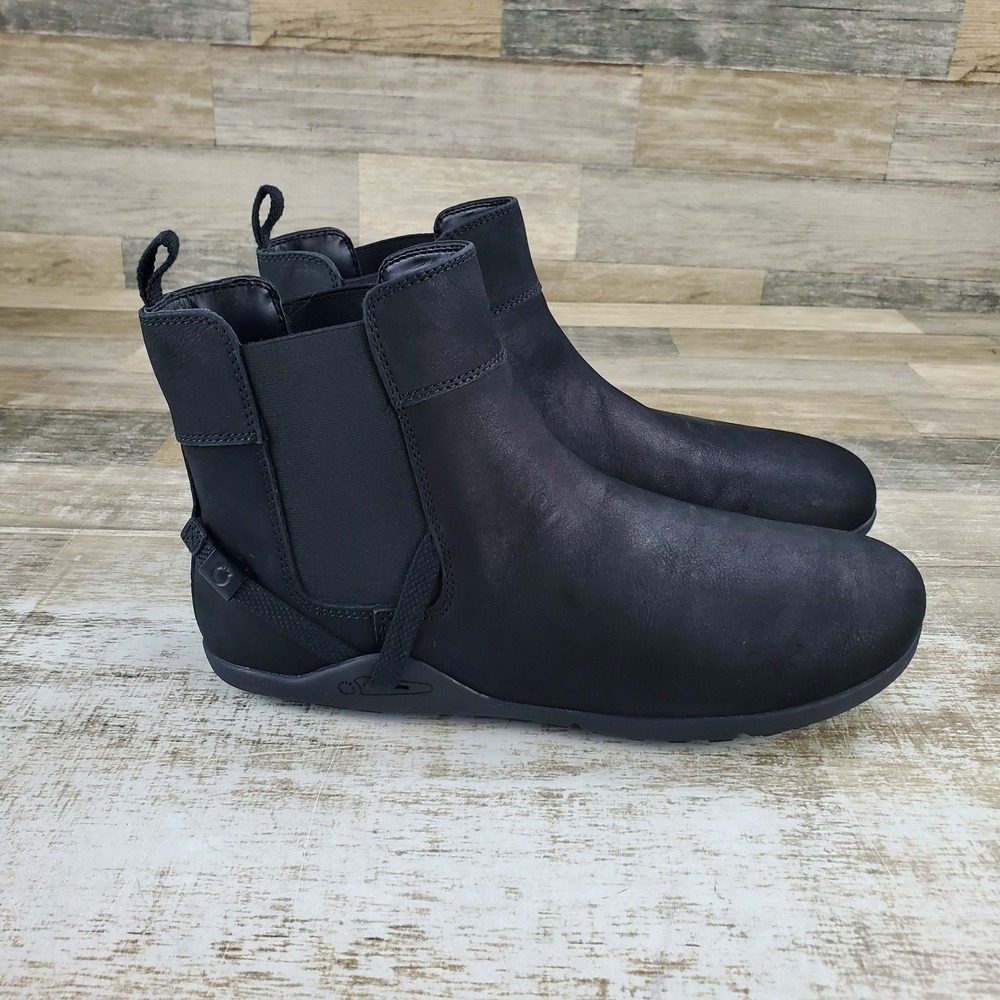 Xero Shoes Tari Womens Chelsea Boots Sz 11 Black Leather Mid-Top Comfort Pull On